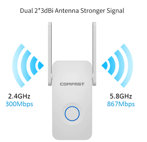 Giga-bite™Home Wifi Repeater AC 1200 Wireless Wi-fi Range Extender Amplifier - Shoptabulous