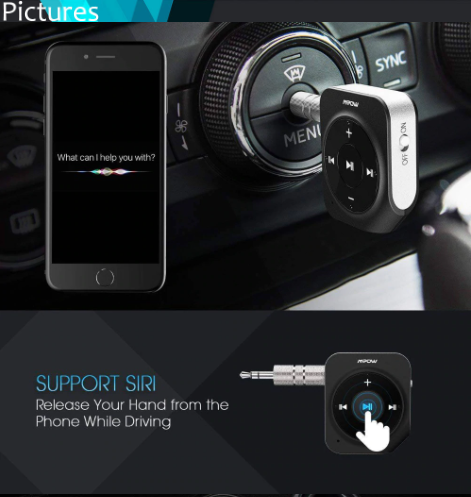 VicTsing Bluetooth Receiver with 2 Built-in Micphones Bluetooth Aux Adapter - Shoptabulous