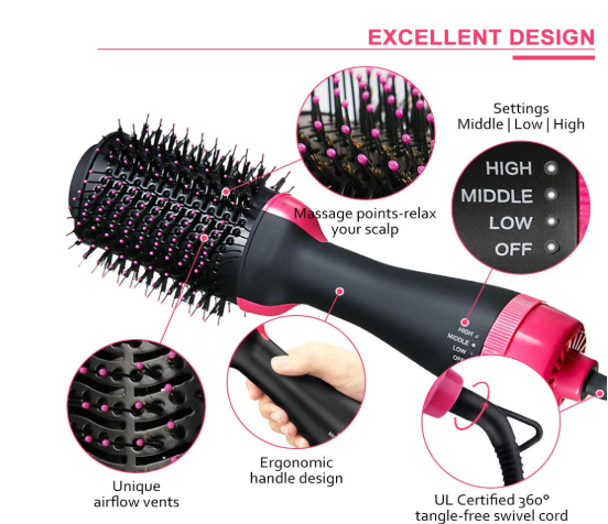 Air-Do™ One Step Hair Dryers And Volumizer Blower Professional 2-in-1 Hair Dryer - Shoptabulous