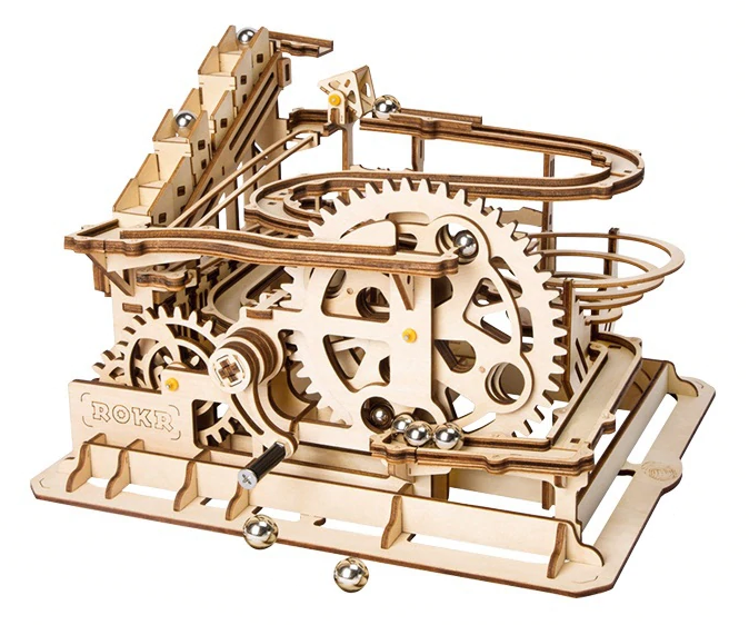 Robotime Marble Run 3D Puzzle Waterwheel Wooden Model Building Kit