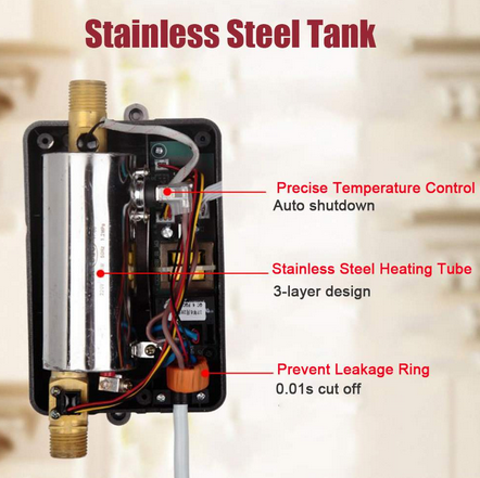 3000W Electric Water Heater Instant Tankless Water Heater 110V - Shoptabulous