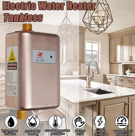 3000W Electric Water Heater Instant Tankless Water Heater 110V