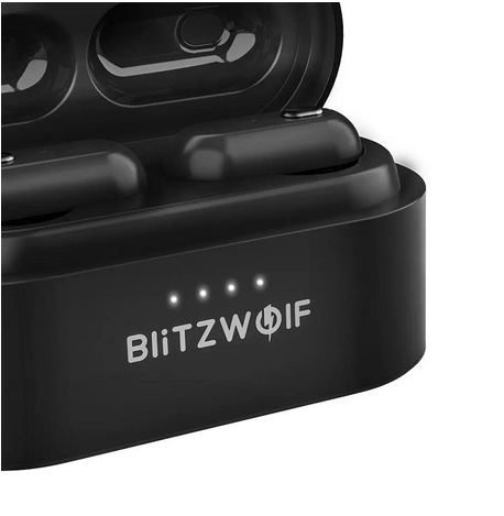 BlitzWolf Bluetooth 5.0 Earbuds Stereo Dual Dynamic Driver Earphones with Charging Box - Shoptabulous