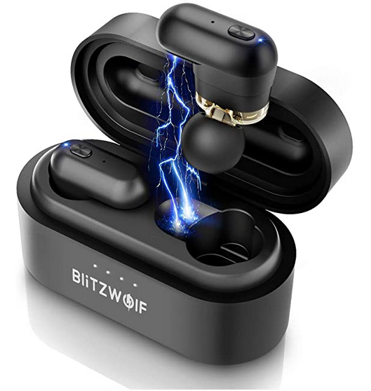 BlitzWolf Bluetooth 5.0 Earbuds Stereo Dual Dynamic Driver Earphones with Charging Box