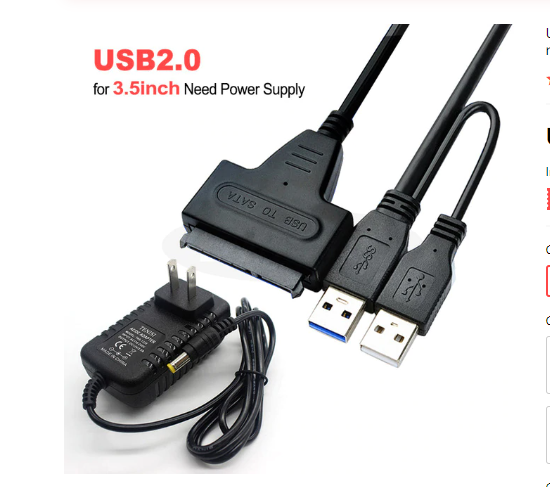 USB 3.0 to 2.5" SATA Cable HDD SSD Hard Drive Adapter Cable Windows 10 Mac OS - Shoptabulous